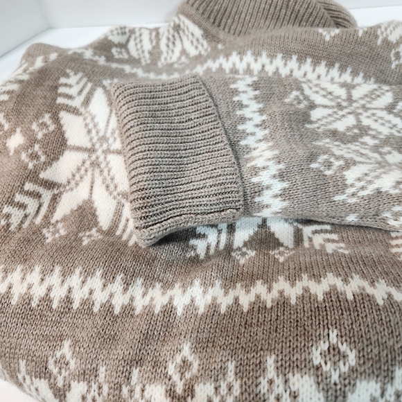 PURE Alfred Sung Holiday Snowflake Knit Pullover Turtleneck Sweater (XL) - Picture 9 of 12